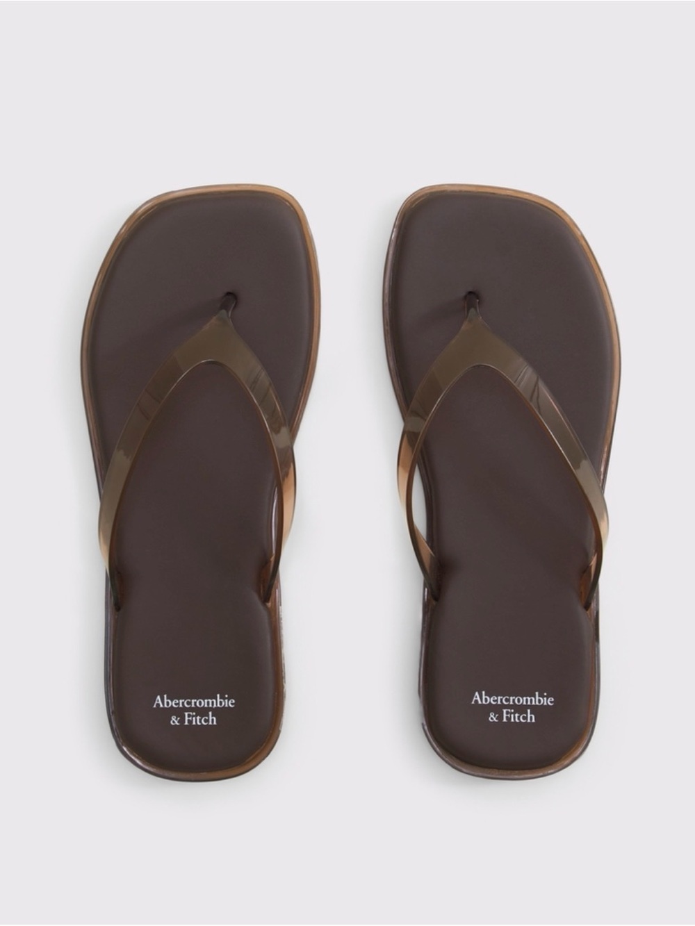 Abercrombie & Fitch Brown Jelly Flip Flops